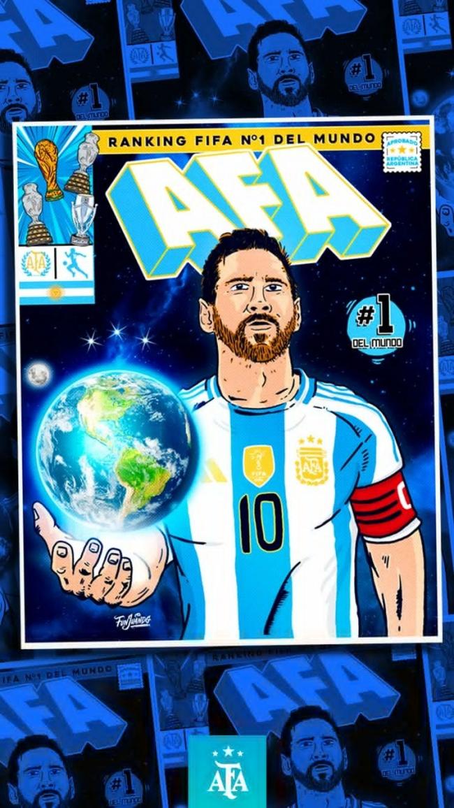 Argentina tiếp tục đứng đầu FIFA thế giới, đội tuyển Argentina chính thức tung poster chủ đề Messi