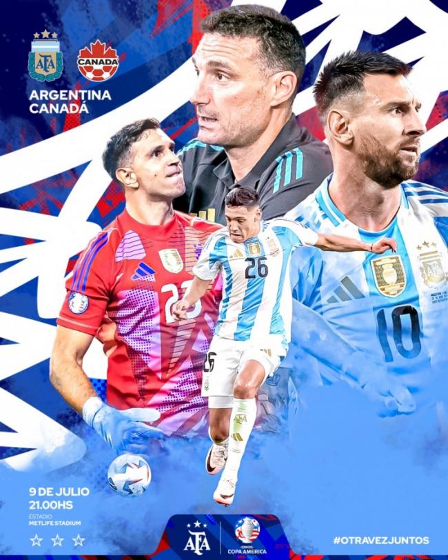 Argentina tung poster bán kết Copa America: Scaloni, Messi, Martin xuất hiện